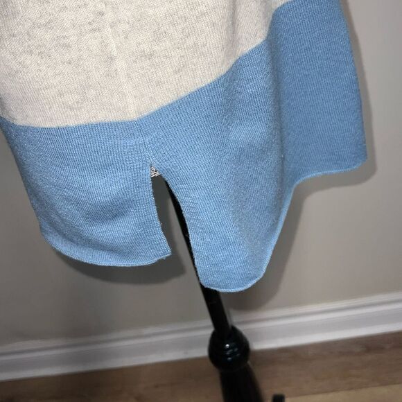 Vince Color Block 100% Cashmere Boat Neck Oversized Hi Low Sweater Womens Sz S - Picture 4 of 5